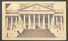 U.S. CAPITOL STEPS - CAPITOL POLICE GUARDING ENTRANCE TO BLDG. - 1860s CDV PHOTO picture