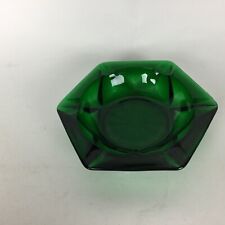 Vintage Mid Century Dark Green Ash Tray Star Shaped picture
