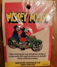 SCARCE DISNEY RETRO MICKEY MOUSE ON MOTORCYCLE LIMITED EDITION PIN NEW CONDITION picture