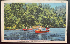 Vintage Postcard 1952 Greetings from Lake Winnipesaukee, NH picture