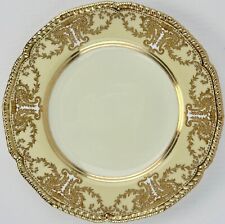 Set of 12 19th-Century Derby Gilded Yellow Dinner Plates picture