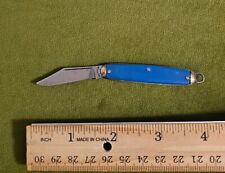Vintage Thornton USA Single Blade 3 1/4” Pocket Knife blue handle picture