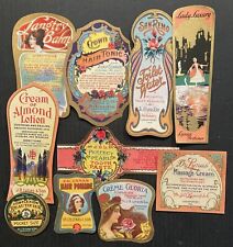 Antique Lot of 10-J.B. Lynas & Son-Health & Beauty LABELS c-1910 Superb Graphics picture