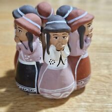 Vtg Clay Pottery “Keeping the Secret” Circle of Women Peru Peruvian Gossipping  picture