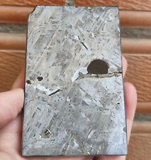 214g Aletai iron meteorite Leftover material thin slice picture