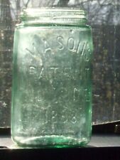 Rare ground lip 1 pt. Mason's patent Nov. 30 1858 canning jar. Base marked # 1  picture