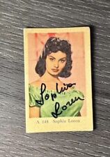 Sophia Loren Autographed Dutch Gum Trading Card bust picture
