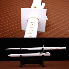 Handmade T10 Clay Tempered Japanese Ninja Sword White Ninjato Chokutō Full Tang picture