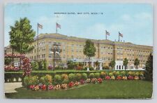 Wenonah Hotel Bay City Michigan Linen Postcard No 4085 picture