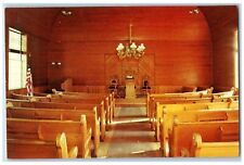 c1950 Union Christian Church Interior 1840 Altar Benches Vermont VT Postcard picture