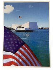 The USS Arizona American Flag Pearl Harbor Hawaii Postcard 1989 Unposted picture