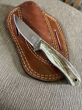 Custom Handforged C.R. Custom Knives, Stag, Pancake Sheath Included picture