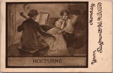 Vintage Artist-Signed LOU MAYER Postcard NOCTURNE Romance Greetings 1910 Cancel picture