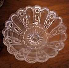 Antique Victorian Pressed Glass Bowl Scalloped edge picture