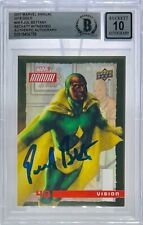 2017 Upper Deck Marvel Annual Gold Paul Bettany Signed #49 Beckett Graded 10 picture