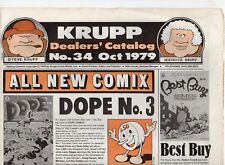 KRUPP / KITCHEN SINK PRESS DEALER'S CATALOG #34 1979 Underground Comix POSTERS picture