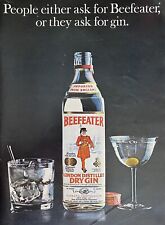 1973 Beefeater London Dry Gin Print Ad, Martini Cocktail picture