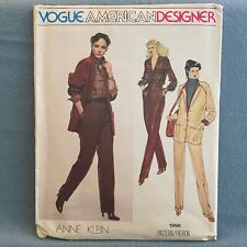 Vogue 1996 Designer Sewing Pattern Anne Klein Jacket Pants 10 Uncut picture
