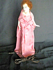 Vintage 15 Inch Working Wire Frame Half Doll Bedroom Lamp picture