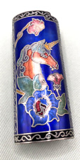 Vintage Cloisonne Unicorn Floral Lighter Case Cover Holder Sleeve for Bic picture