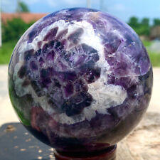 2.74LB Natural beautiful Dream Amethyst Quartz Crystal Sphere Ball Healing picture