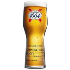 Set Of 2 x Kronenbourg 1664 Pint Glasses 20oz Brand New 100% Genuine CE Marked picture