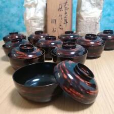 Wajima lacquered confectionery bowl set of 10  (pls read the description)  picture