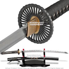 Ronin Samurai Katana Sword Hand Honed Sharp Blade 1045 Steel w/ Engraving Scab picture
