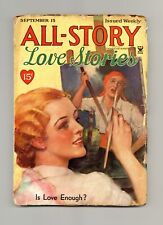 All-Story Love Pulp Sep 15 1934 Vol. 37 #3 VG- 3.5 picture