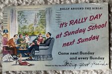 Vtg ITS RALLY DAY AT SUNDAY SCHOOL 1 Cent 1950 Posted Postcard No. 773 A-C Press picture