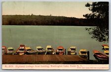 Yulan New York~Highland Cottage Boat Landing Washington Lake~Postcard picture