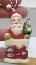 Greg Guedel for Bethany Lowe Santa in Chimney Christmas Ornament picture