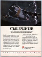 1986 LTV Aerospace & Defense Aviation Ad Vought Aero A-7 Strikefighter Corsair picture