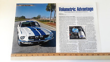 1967 SHELBY GT350 PAXTON SUPERCHARGED ORIGINAL 2012 ARTICLE picture