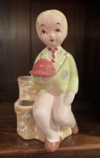 1950's Boy Dressed up Figurine Planter picture