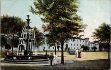 Vtg Charleston SC South Carolina Military Academy Fountain 1910s Postcard picture