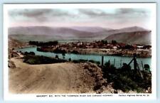 RPPC  ASHCROFT, B.C. Canada ~ Hand Coloured THOMPSON RIVER Caribou Hwy  Postcard picture