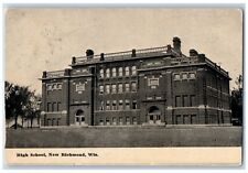 New Richmond Wisconsin WI Postcard High School Exterior Building c1913 Vintage picture