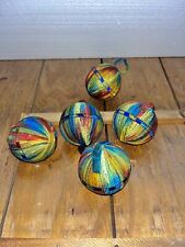 Vintage Japanese Temari Balls - Set Of 5 Beautiful Colors picture