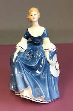 Vintage Royal Doulton Figurine Hilary 1966 HN2335 Woman Bell Blue Dress picture