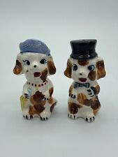 Pair of Vintage Puppy Dog Salt and Pepper Shakers Japan picture