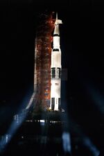 APOLLO 14 SATURN V ROCKET TO THE MOON NIGHT LAUNCH NASA 4X6 PHOTO POSTCARD picture