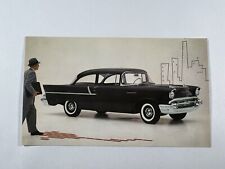 Original 1957 Postcard Chevrolet One-Fifty Utility Sedan in Onyx Black picture