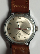 Timex Cub Scout Wrist Watch w/ Leather Kreisler Band Vintage c1970s *Works* picture