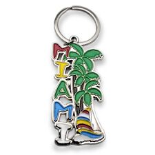 Miami Keychain Souvenir Key Ring Chain Travel Tourist Gift Metal Florida States picture