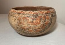 antique Mayan Mexican pre columbian 500-750 A.D. footed bowl pottery sculpture picture
