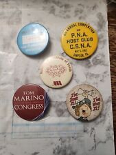 Vintage Pin Back Button Lot 5 Buttons CSNA DANAVOX VOLUNTEERS CONGRESS picture