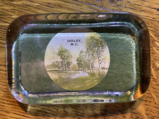 Old Paperweight, Travel, Shelby, North Carolina, Clear Glass,  Landscape Scene picture