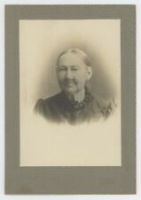 Antique Circa 1880s Large 5x7 in Cabinet Card Lovely Older Woman Quakertown, PA picture