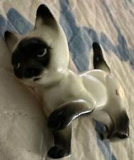 Vintage Miniature SIAMESE KITTEN Cat  Figurine 2” X 1 3/4” Tiny Cute Collectible picture